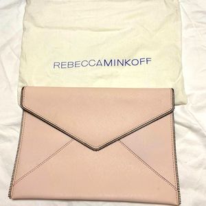 Rebecca Minkoff envelope clutch- light pink